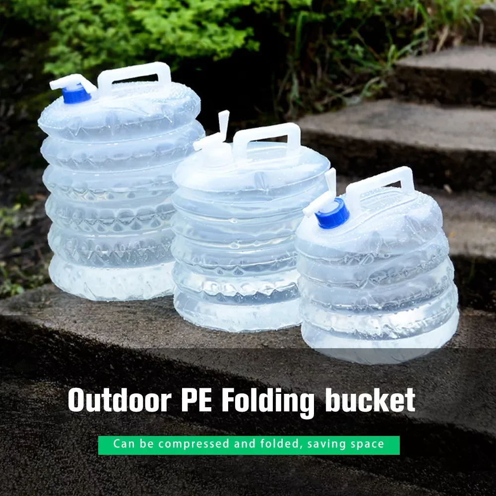 

Outdoor Collapsible Bucket Foldable Water Bag Survival Water Storage Portable Water Carrier Container Camp Hiki