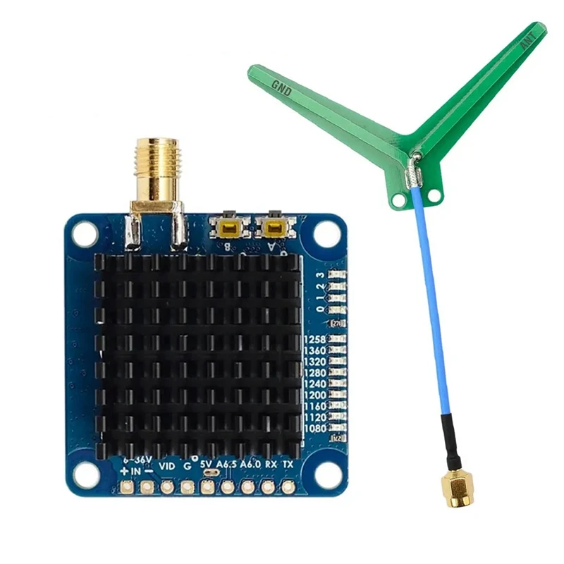 1.2Ghz 1.3Ghz 2W VTX Video Transmitter VTX-1G3TE 2000Mw 9 Channels With Tramp Control For FPV Long Range Drones