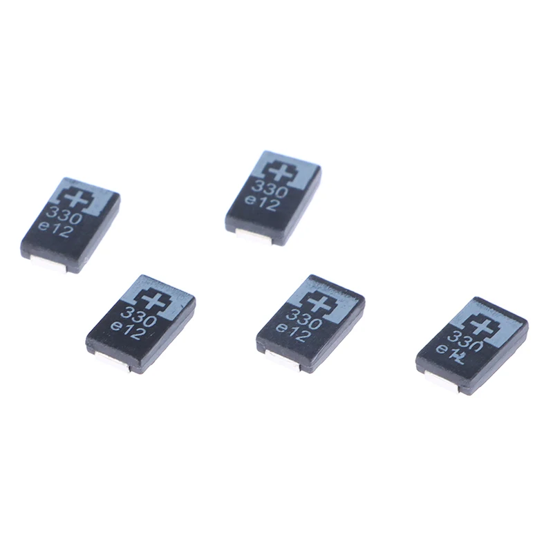 

5PCS 2R5TPE330M9 330UF 2.5V 330 6.3V SMD Tantalum Capacitors Polymer POSCAP Type D Ultra-Thin 7343 D7343