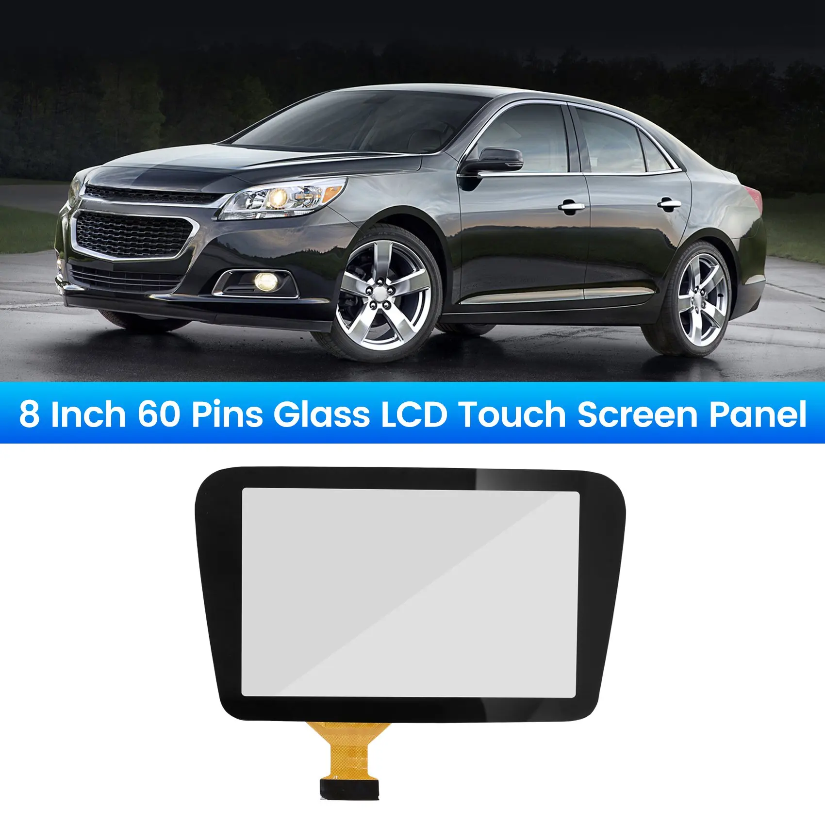 

8 Inch 60 Pins Glass LCD Touch Screen Panel Digitizer Lens for CHEVROLET MALIBU LQ080Y5DZ06