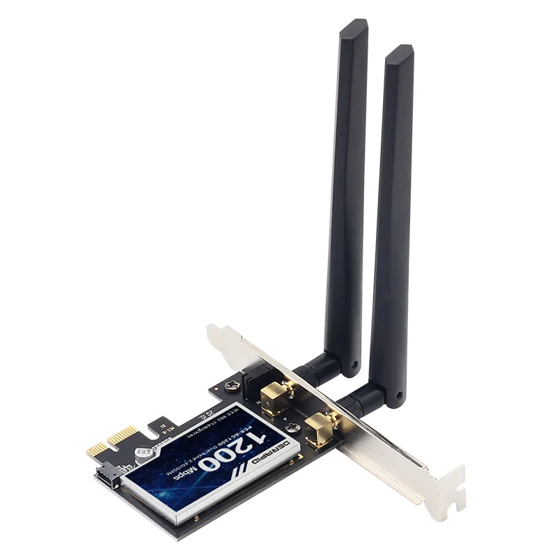 Беспроводной адаптер Wi-Fi 5 AC1200 PCIE Bt4.0, двухдиапазонный адаптер Wi-Fi 5G, сетевая карта Bluetooth, настольный ноутбук, Windows 781011 (art.: 3920d47464d7c) - 3920d47464d7c