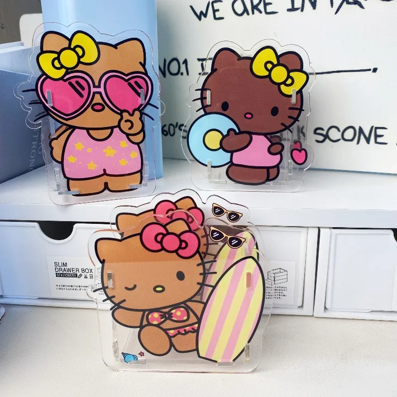 Kawaii Sanrio Hello Kitty держатель для ручек аниме коробка хранения канцелярских