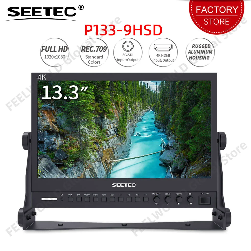 SEETEC P133-9HSD (4K133-9HSD-192) 13,3 дюймовый настольный ЖК-монитор для режиссера трансляции 1920x1080 3G-SDI 4K HDMI Studio AV FEELWORLD