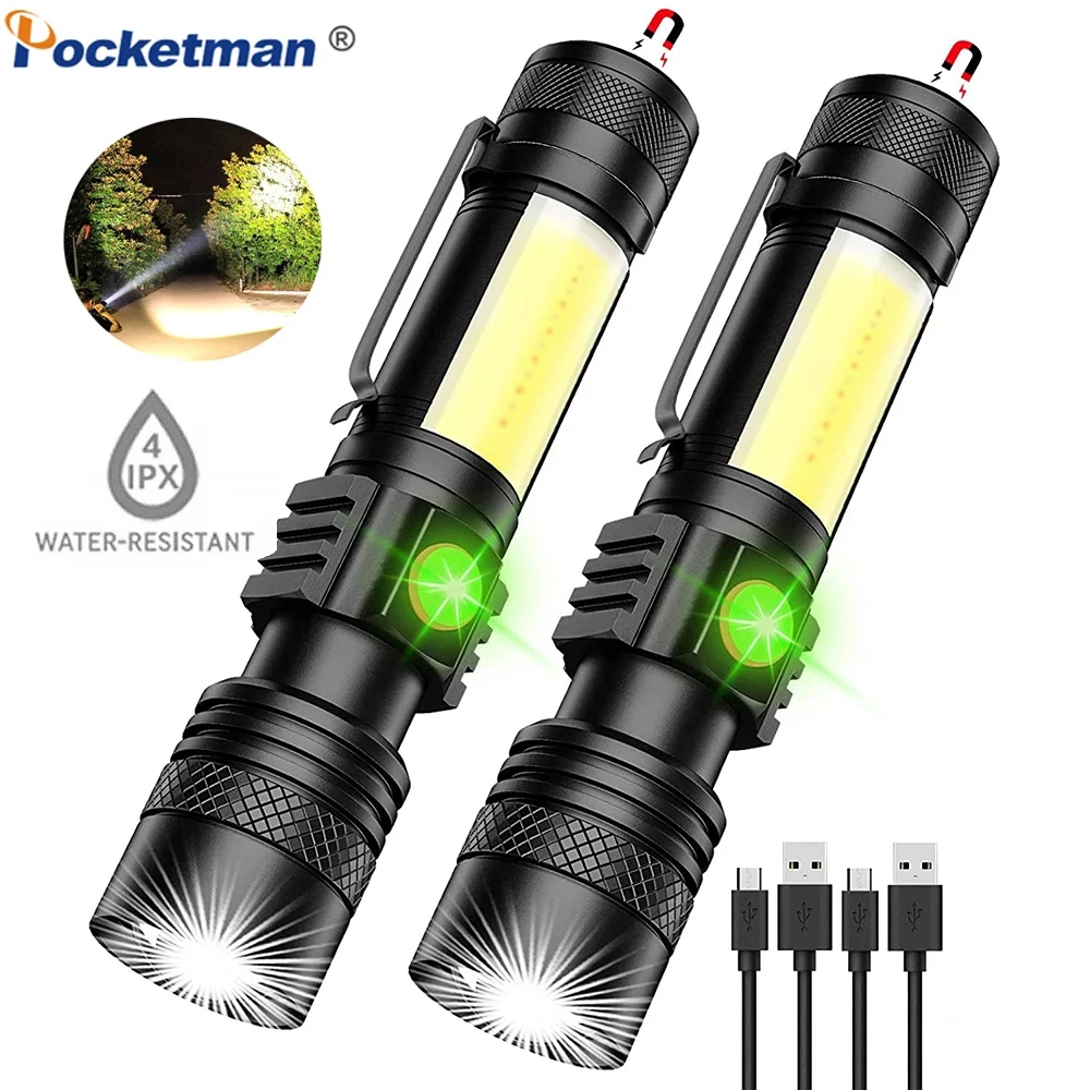 

Super Bright LED Flashlight Zoomable Torch Tactical Flashlights 18650 Rechargeable Flashlight Waterproof Torch New Arrival