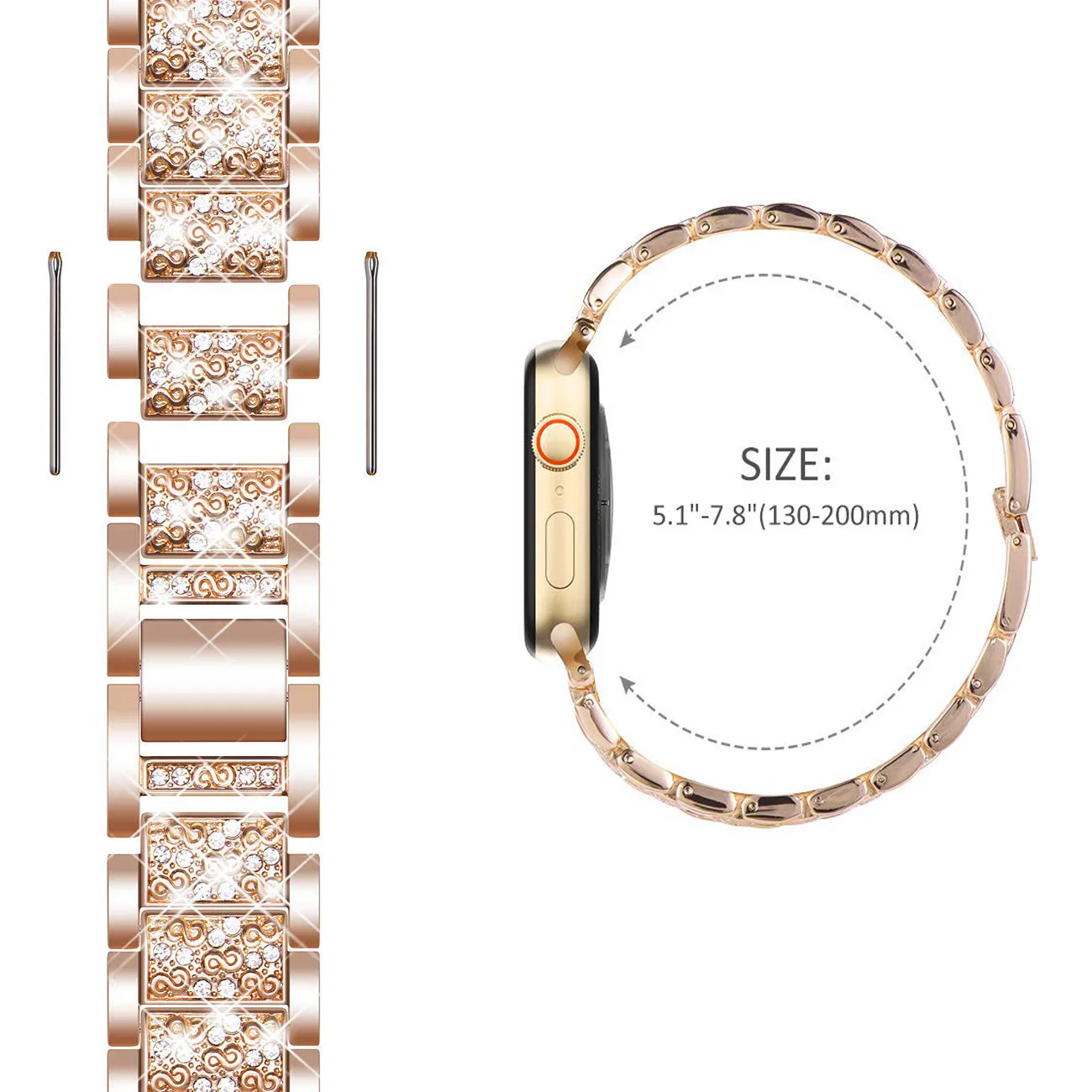 Diamond Case+Strap for Apple Watch band 44mm 40mm 41mm 45mm 38mm 42mm Metal bracelet iWatch series Ultra 8 4 5 6 se 7 |