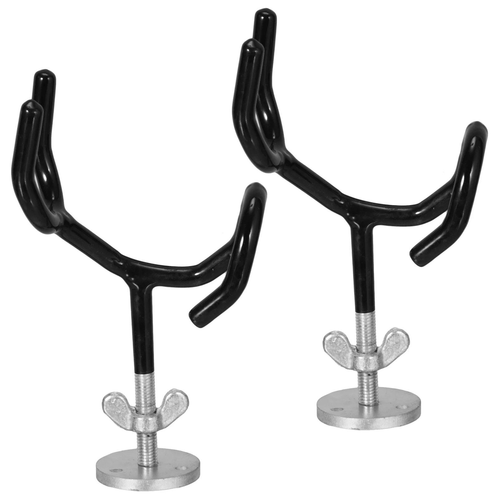 

2Pcs Sure Grip Rod Holder Wire Form Fish Rod Holder with Mounting Base (Black)