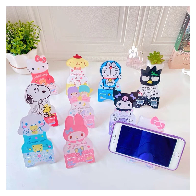 

Kawaii Sanrios мультфильм аниме HelloKittys My Melody Cinnamoroll милый ленивый Рабочий стол планшет стенд портативный держатель для телефона