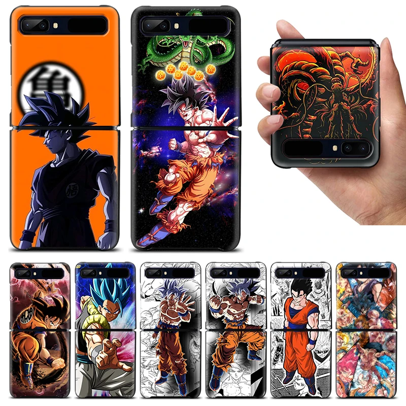 

Shockproof Folding Mobile Hard Shell Japanese Art D-Dragon Ball Z For Samsung Galaxy Z Flip 4 3 5G TPU Black Phone Case Cover
