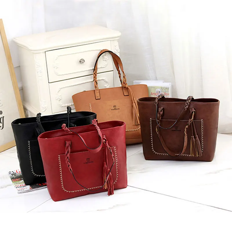 

Вместительные женские сумки, сумки через плечо, сумки-тоуты, новые женские сумки-мессенджеры с кисточками, кожаные сумки от известного дизайнера