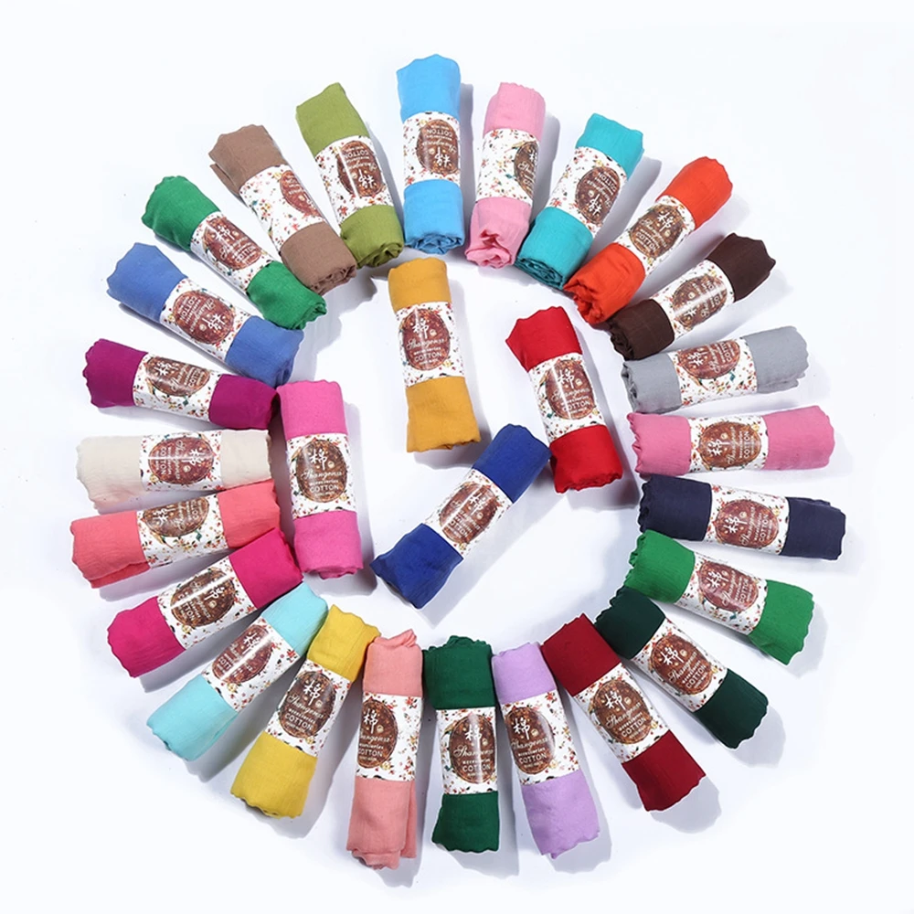 HanXi 2020 женский зимний шарф хиджаб монохромный искусственный Пашмина Однотонный