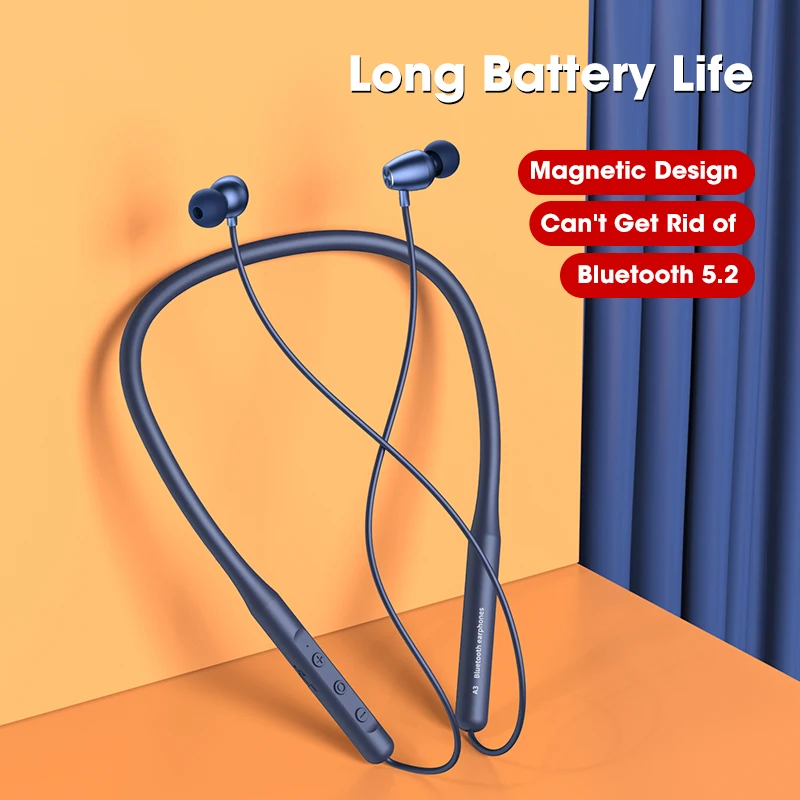 Спортивная Bluetooth-гарнитура 5.2 беспроводные наушники с шейным ободом стерео