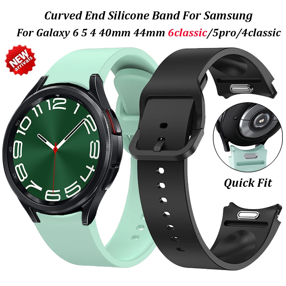 

20mm Quick Connect Buckle Band for Samsung Galaxy 6 Classic 47mm 43mm 44mm 40mm 5 Pro 4 Classic Sports Silicone Strap Watch Band