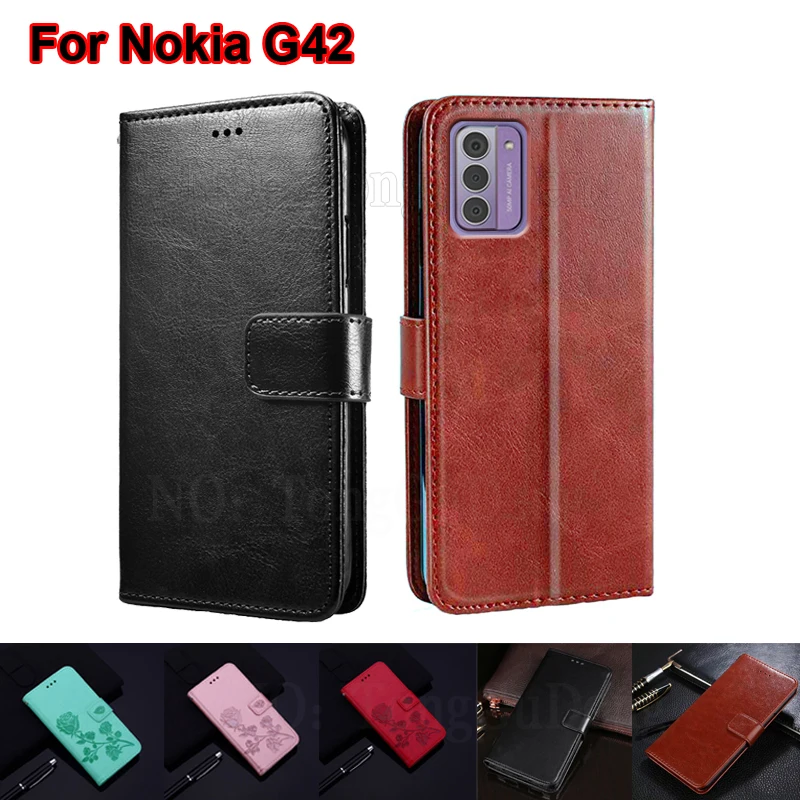 

Magnetic Phone Cover For Nokia G42 Case Luxury PU Leather Wallet Card Holder Fundas for Carcasas Nokia G42 G 42 6.56" Mujer Etui