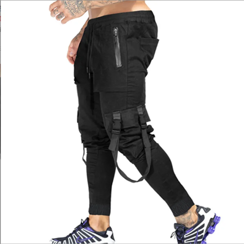 

Foreign trade autumn men's casual pants Europe and America street trend pants men loose large size high street straight cargo pa