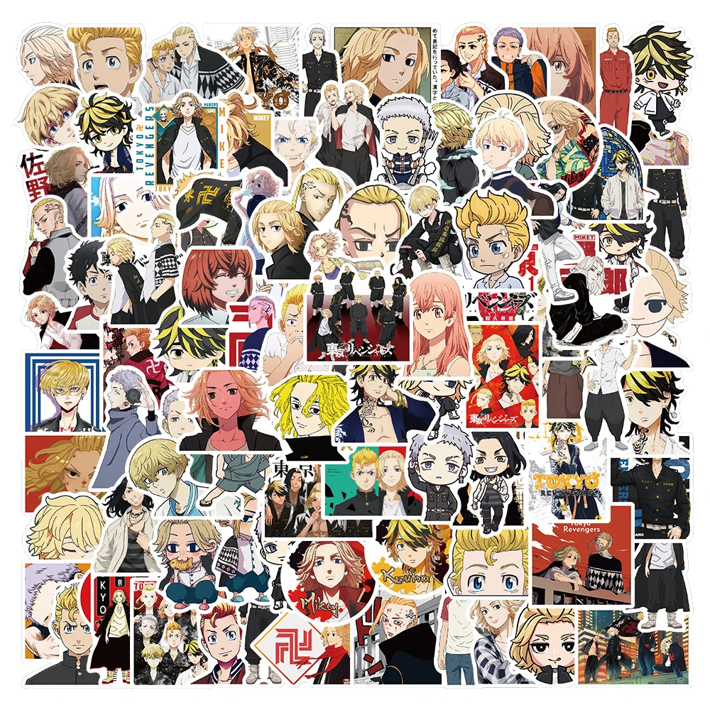 

10/30/50/PCS Cartoon Anime Tokyo Avengers Creative Graffiti Stickers Bicycle Scooter Car Helmet Laptop Computer Wholesale