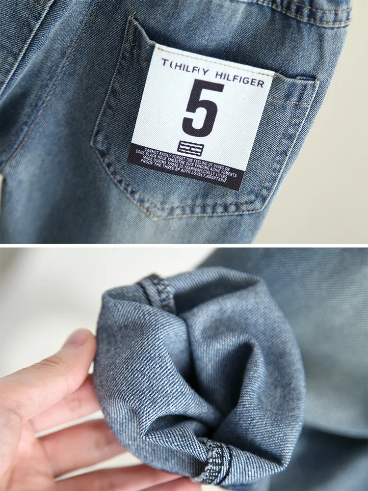 Большие мешковатые джинсы для мальчиков Детская уличная одежда рваные джинсовые