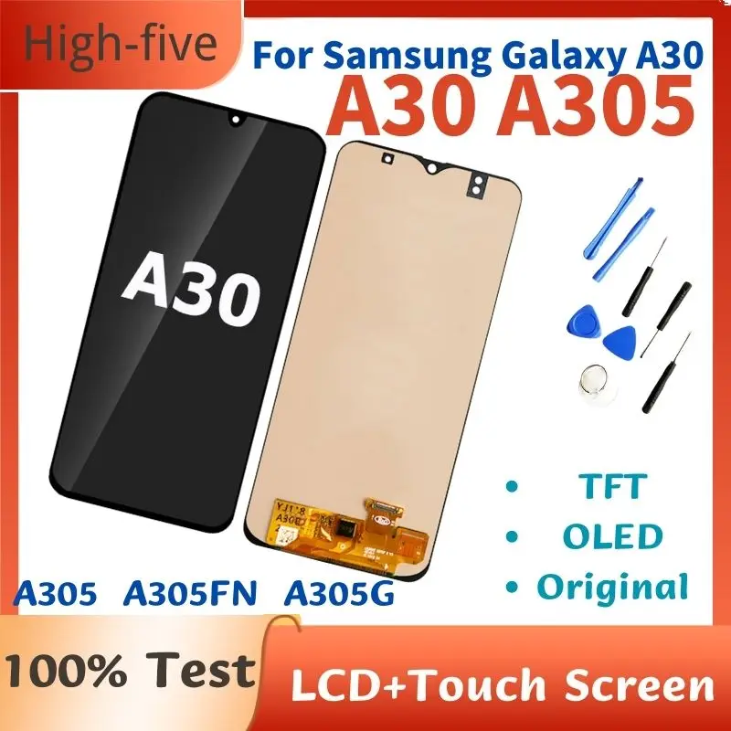 

6.4" Super AMOLED For Samsung Galaxy A30 A305 LCD Display Touch Screen Digitizer For Galaxy A305 A305FN A305G LCD Replacement