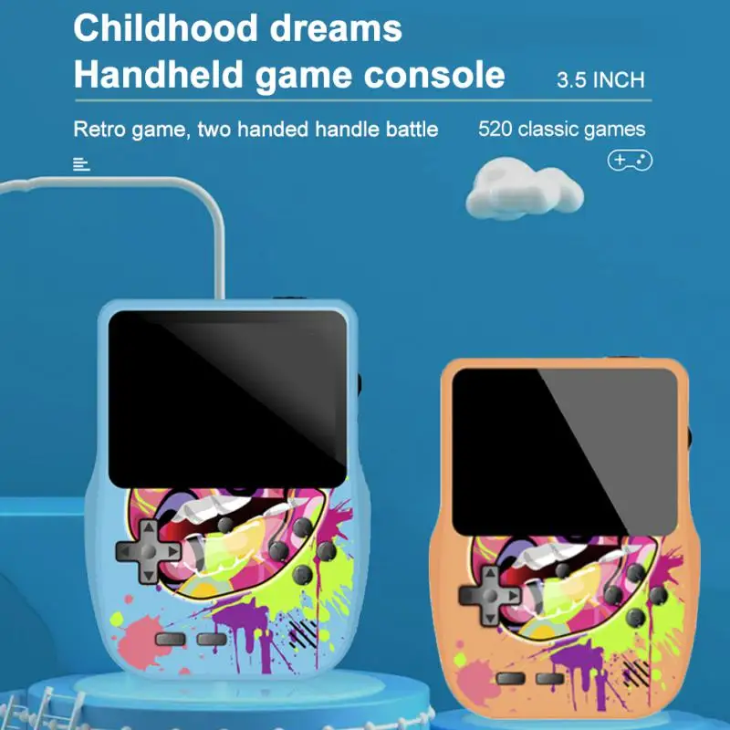 Портативные игровые приставки 3 5 дюйма 520 ретро-игр в 1 4-битный цветной ЖК-экран |