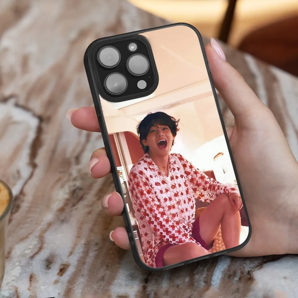 Kim Tae H-Hyung Phone Case For iPhone 16 15 14 13 12 11 Plus Pro Max Mini Soft Magesafe Magnetic Wireless Charge