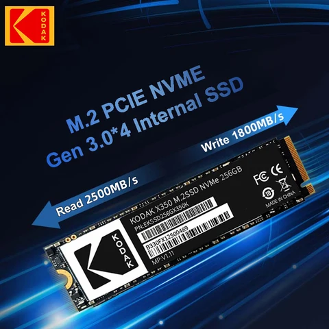 Внутренний жесткий диск Kodak NMVE M.2 SSD 1 ТБ PCIe 3,0 X4 высокоскоростной 2500 Мб/с Твердотельный накопитель 512 ГБ для ноутбука и настольного компьютера
