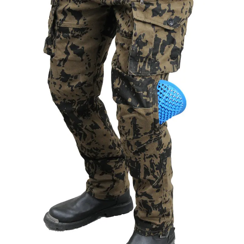 2022 new men's outdoor bicycle motorcycle elastic jeans casual pants men's camouflage protective equipment riding jeans personal enlarge