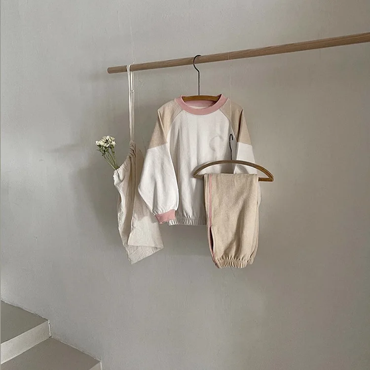 2022 Autumn New Children Long Sleeve Clothes Set Baby Casual Sweatshirt + Pants 2pcs Suit Cotton Boys Girls Kids Outfits