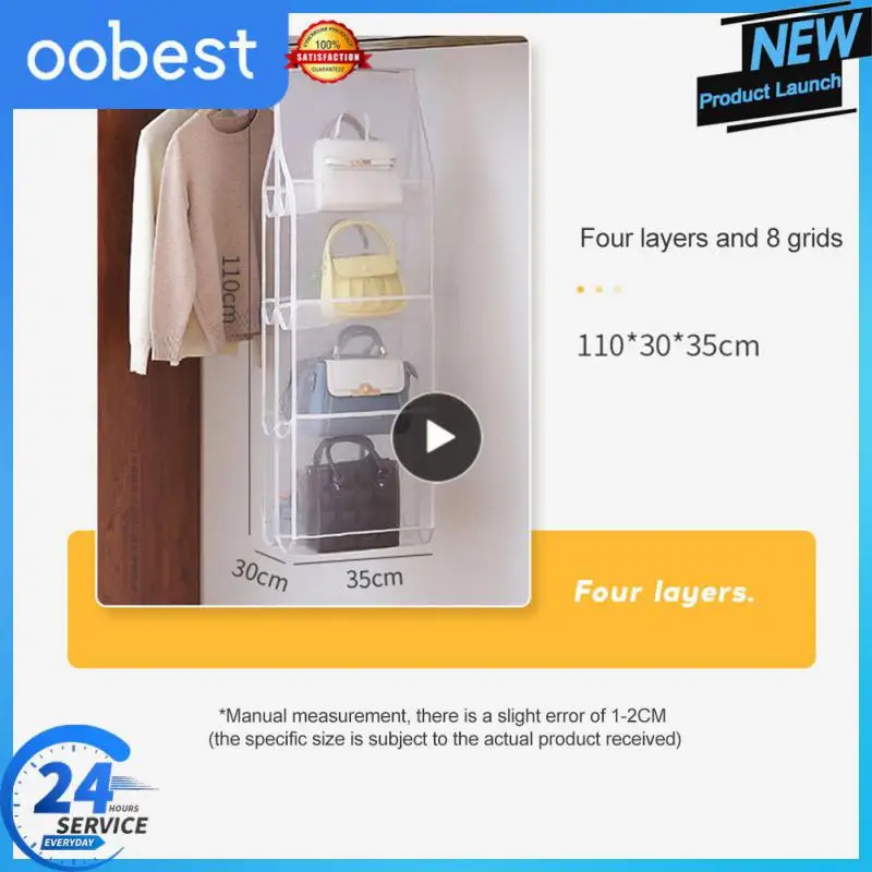 

Wardrobe Bag Storage Multiple Compartments Transparent Bag Shelf Foldable Bag Sorting Clothes Dust Cover Storage Hanging Bag