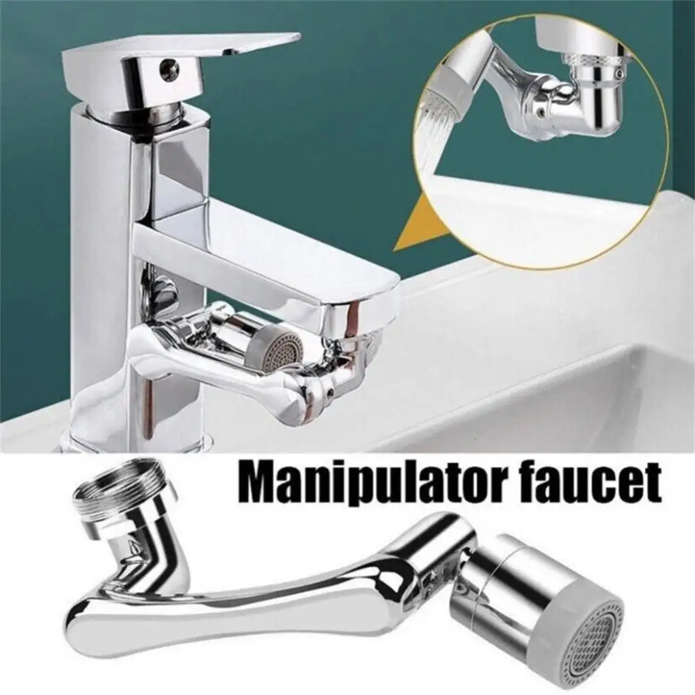 

Universal 1080° Rotation Kitchen Washbasin Faucets Bubbler Extender Faucet Aerator Plastic Splash Filter Nozzle Robotic Arm