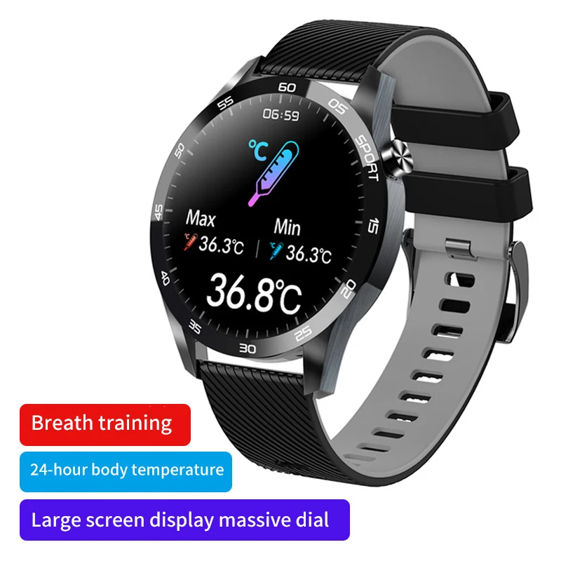 

Smart Bracelet To Detect Body Temperature Blood Oxygen Heart Rate Blood Pressure Step Bracelet Information Reminder