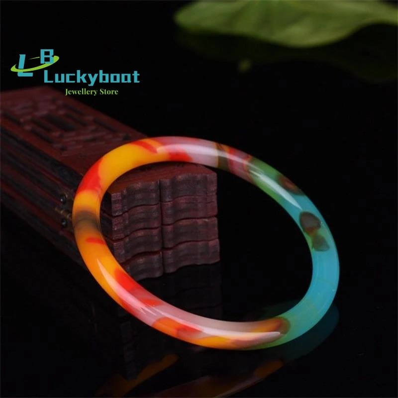 

Natural Jade Bangle Bracelet Genuine Hand-Carved Charm Jadeite Jewelry Fashion Accessories for Men Women Friend