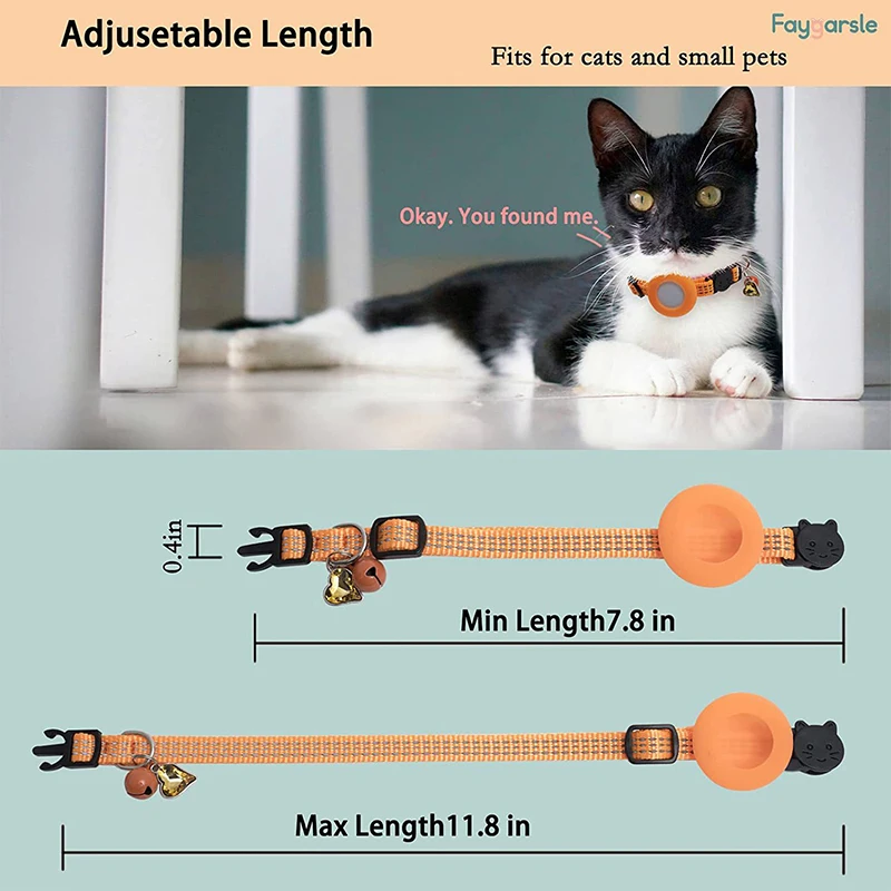 

1Pc Pet Collar Reflective Nylon Adjustable Collar For Cat Puppy Anti-lost Collar Pet Accessories Hot