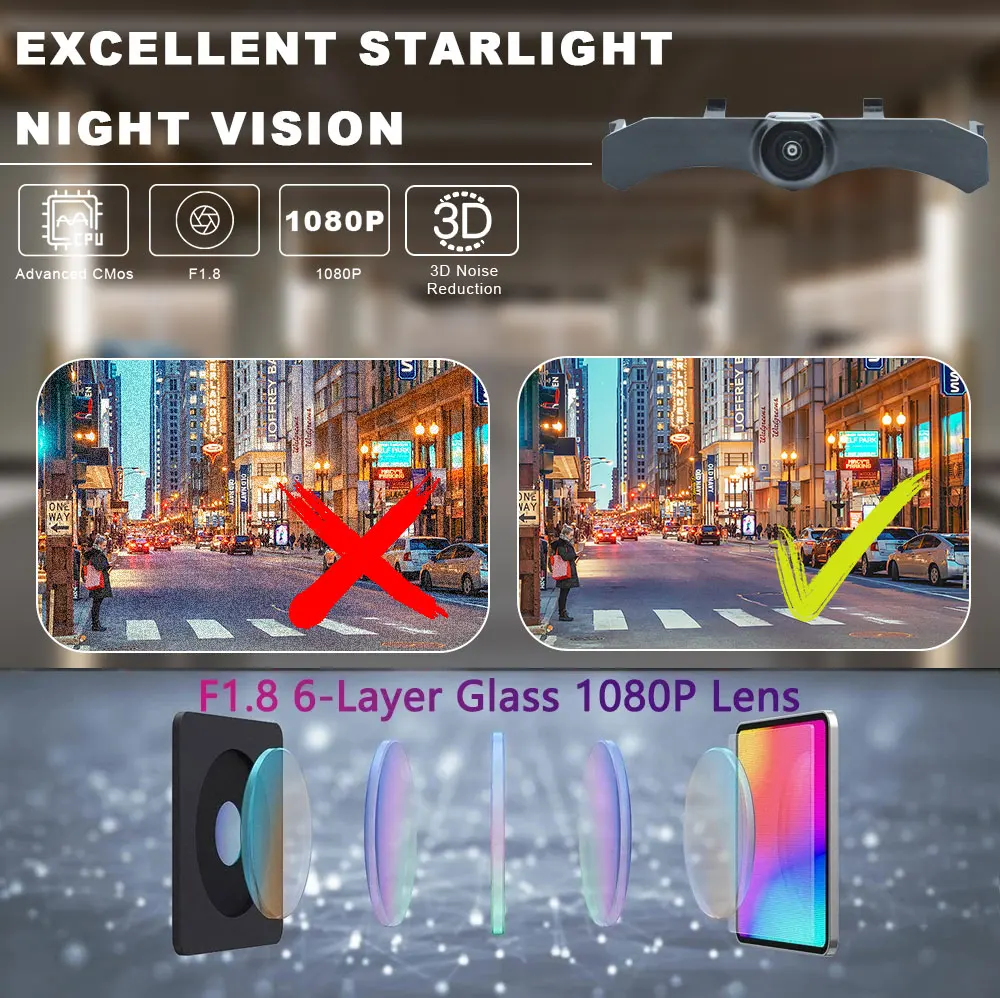 Ночное видение 1920*1080P AHD 170 ° Передняя камера с логотипом рыбий глаз для Audi Q3 RSQ3 F3 2018