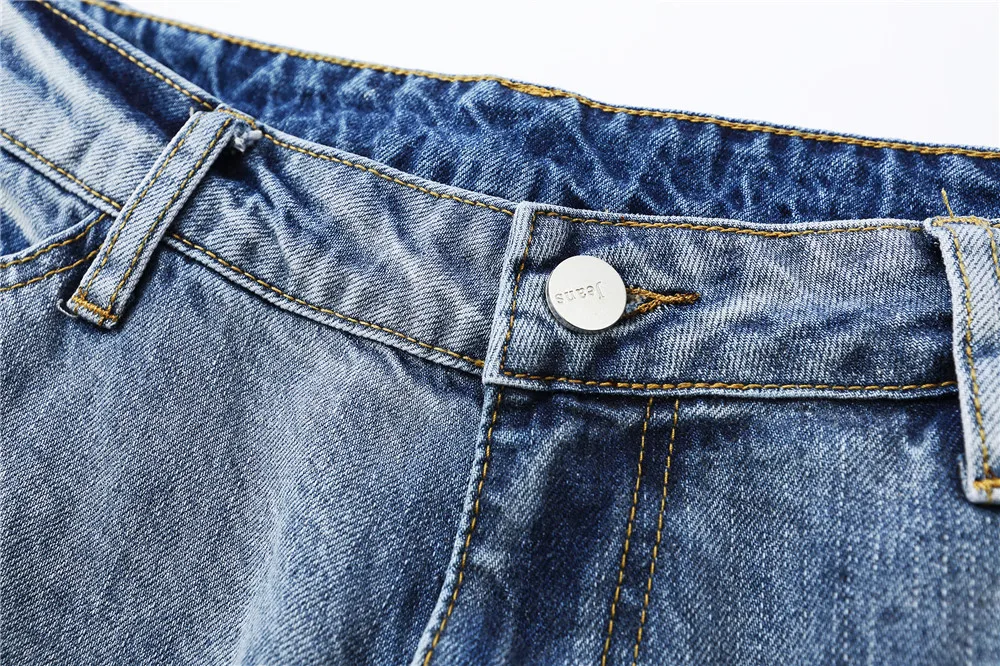 Streetwear Hip Hop Low Rise Baggy Jeans For Men Korean Fashion Trousers Cross Hole Denim Pants Women Cargo Pants Punk Clothes