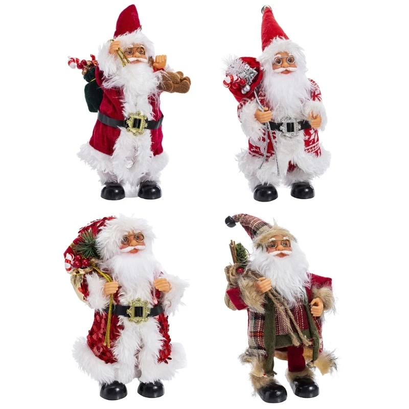 

Christmas Figurine Decorations Standing Santa Claus Party Supplies for Room Drop Shipping