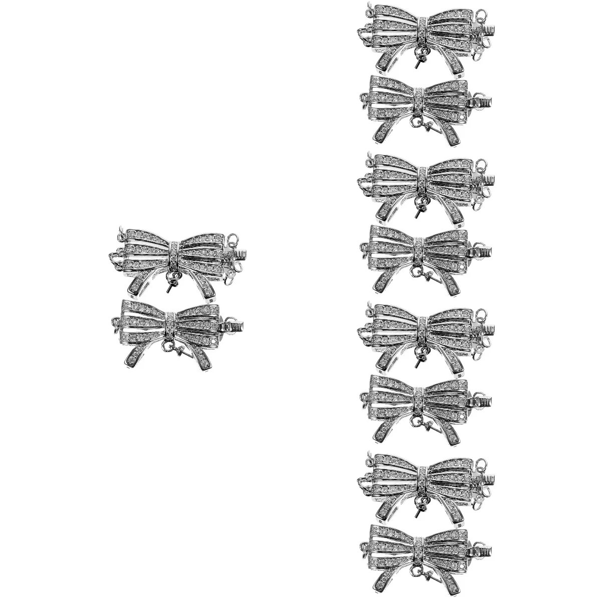 10 Pcs Pearl Jewlery Bead Pendants Clasps Jewelry Bracelet Connecting Buckle DIY Necklace Connectors Alloy Layer