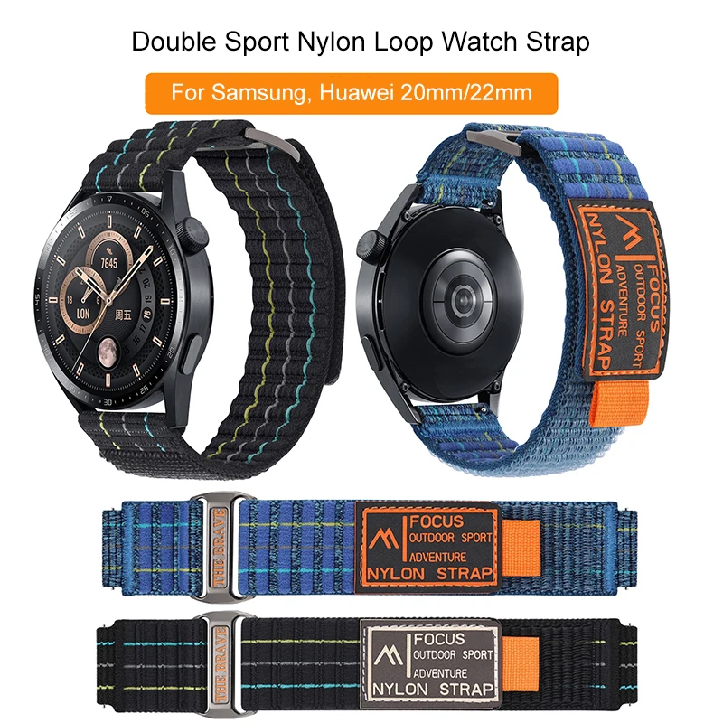 UTHAI Samsung 20 мм 22 быстросъемный нейлоновый ремешок Watch4/5 40 44 Galaxy Watch6 Classic 43 47