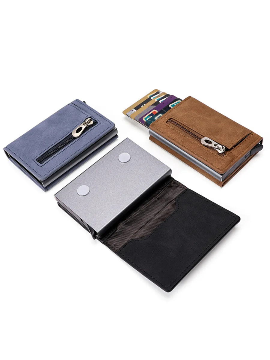 Gebwolf PU Leather Men Wallet Rfid Anti-magnetic Credit Cards Holder With Organizer Coin Pocket & Money Clips Purse images - 6