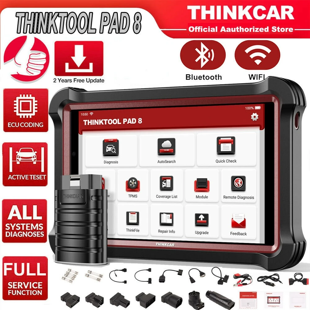 

THINKTOOL PAD8 Bi-Directional Car OBD2 Scanner Diagnostic Tool Key ECU Coding
