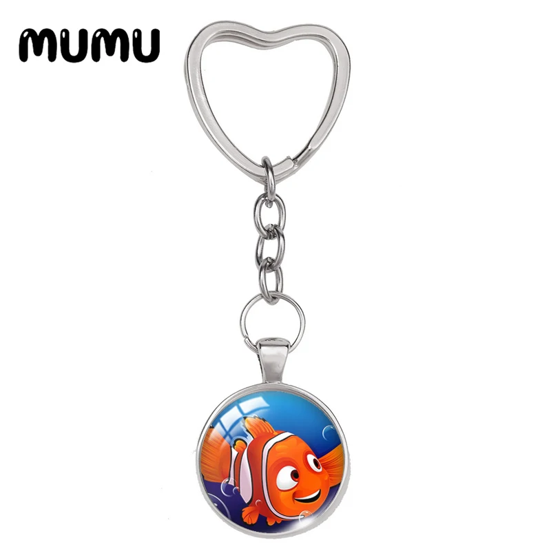 Новинка 2024 брелок в виде забавного сердца Немо для ключей ювелирные изделия