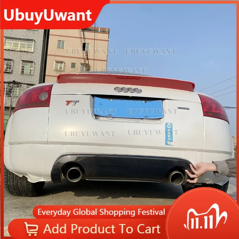

Диффузор для заднего бампера из углеродного волокна, спойлер для Audi TT 8N 2004 2005 2006 Sport Coupe Convertible, 2 двери, задний диффузор