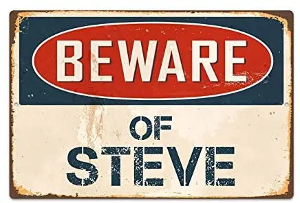 

Остерегайтесь Стива 8x12 винтажных виниловых фотографий