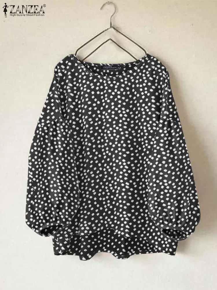 Женская блузка в богемном стиле ZANZEA с принтом Лори свободный крой длинными