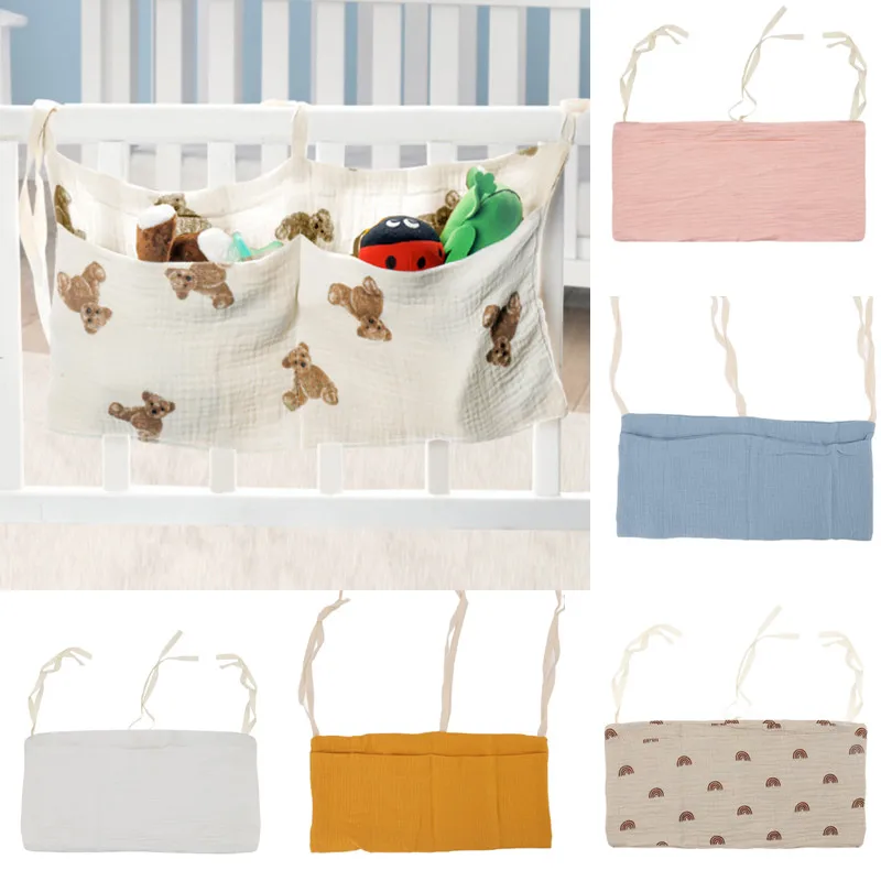 

Портативная прикроватная сумка для хранения детской кроватки, многофункциональный органайзер для детской кровати, Детская сумка для подгузников, подгузников, держатель для игрушек