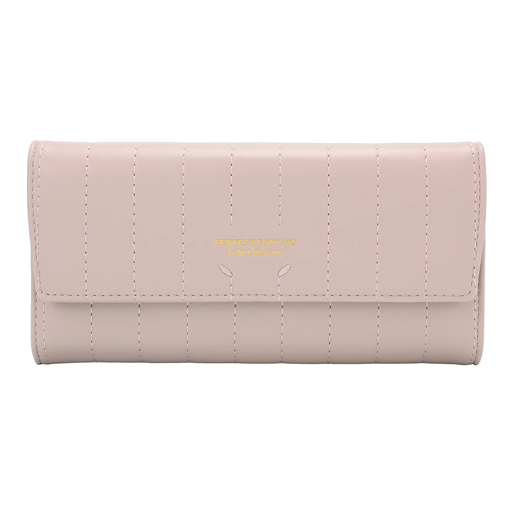 Three Fold PU Leather Card Holder Buckle Women Money Clip Airpods Protective Sleeve Popular Fashion Purse Exquisite Workmanship