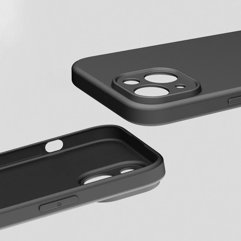 Черный силиконовый чехол для Apple iPhone 12 13 Mini 11 14 15 Pro Max 7 8 Plus X XR XS SE 2020 2022