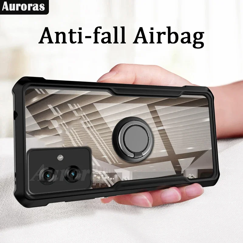 Moto G55 G35 чехол прозрачная акриловая задняя крышка для магнитный держатель