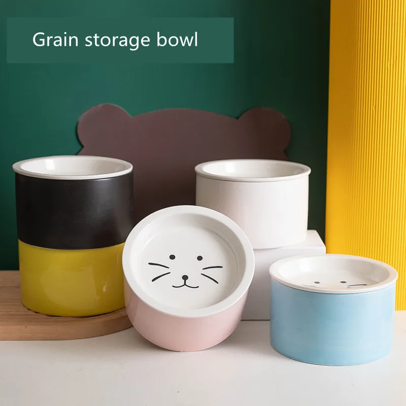 

Керамическая зернистая миска для хранения, нескользящая миска для питомцев, водная кормушка для кошек, щенков, маленьких собак, миска для кормления домашних животных