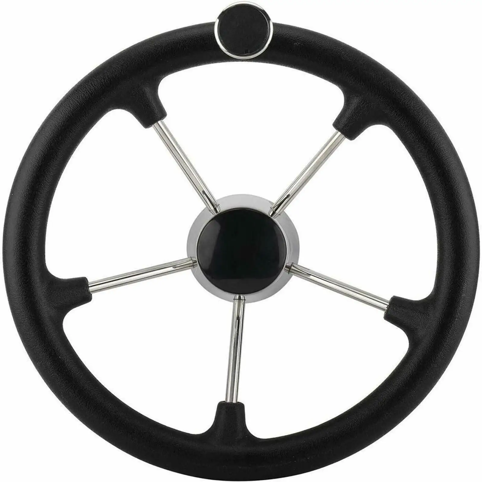 

15.5 inch Boat Steering Wheel with Knob Stainless Steel for Ship Yacht Parts