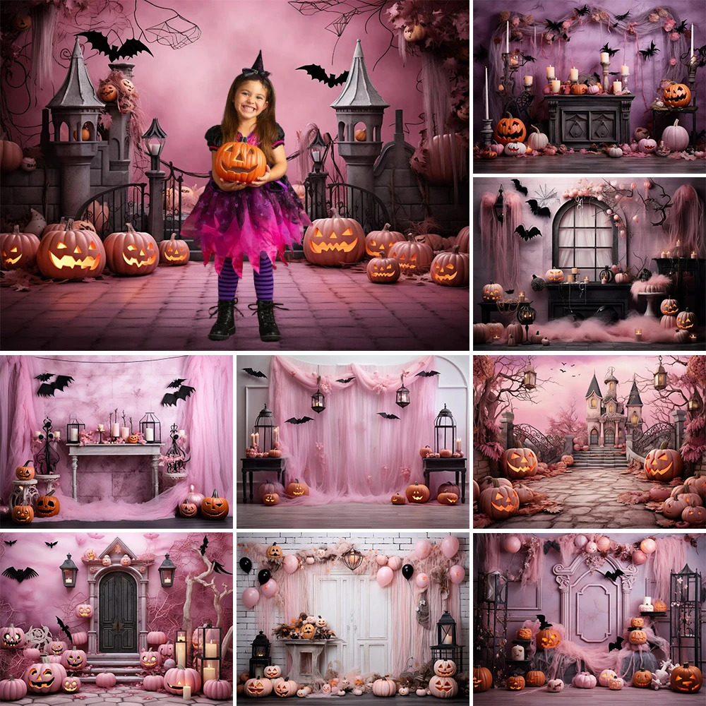 Хэллоуин фотография пурпурная страшная тыква летучая мышь праздничное