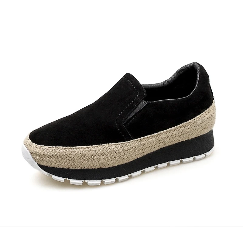 

Loafers Women's Genuine Leather Slip-on Espadrilles Flat Casual Fisherman Shoes Thick-soled Single Shoes Small Leather Shoes New